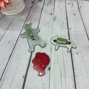vtg cookie cutters various santa gingerbread man lion
